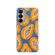 Coque Samsung Galaxy S26+ (Plus) motif papaye juteuse bleu électrique