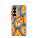 Electric Blue Juicy Papayas Samsung Galaxy S26 Case
