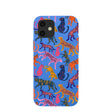 Coque Chat de la jungle bleu électrique pour iPhone 12/iPhone 12 Pro