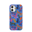 Coque iPhone 16 Chat de la jungle bleu électrique