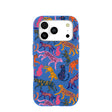 Coque iPhone 17 Pro Chat de la jungle bleu électrique