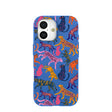 Coque iPhone 17 Chat de la jungle bleu électrique