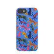 Coque Chat de la jungle bleu électrique pour iPhone 6/6s/7/8/SE