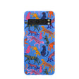 Coque Google Pixel 8 Pro à motif de chat de la jungle bleu électrique