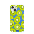 Electric Blue Kiwi Slices iPhone 14 Case