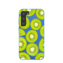 Coque Samsung Galaxy S23+(Plus) à motif tranches de kiwi bleu électrique