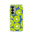 Electric Blue Kiwi Slices Samsung Galaxy S26 Case