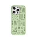 Coque tricotée vert sauge pour iPhone 16 Pro