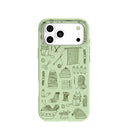Coque tricotée vert sauge Nook pour iPhone 17 Pro Max