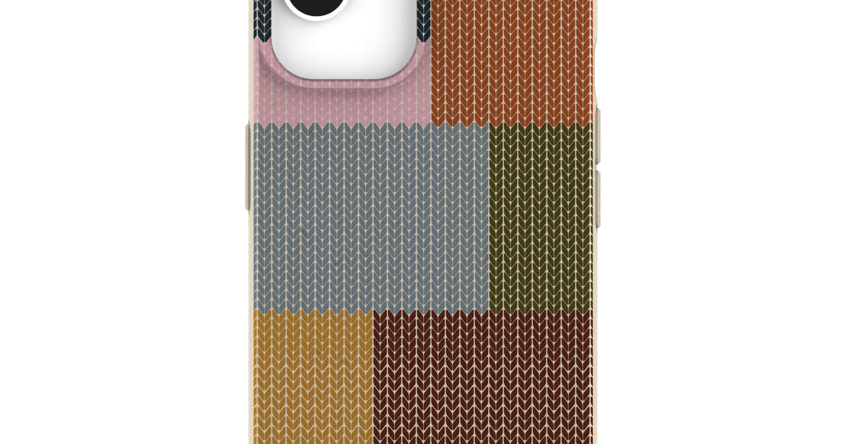 London Fog Knitted Patchwork iPhone 16e/17e Case – Pela Case