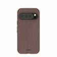 Coque Google Pixel 10/10 Pro à motif feuilles marron chocolat