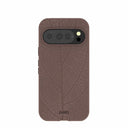 Coque Google Pixel 10/10 Pro à motif feuilles marron chocolat