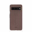 Coque Google Pixel 8 à motif feuilles marron chocolat