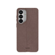 Coque Samsung Galaxy S26+ (Plus) à motif de feuilles marron chocolat