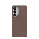 Coque Samsung Galaxy S26+ (Plus) à motif de feuilles marron chocolat