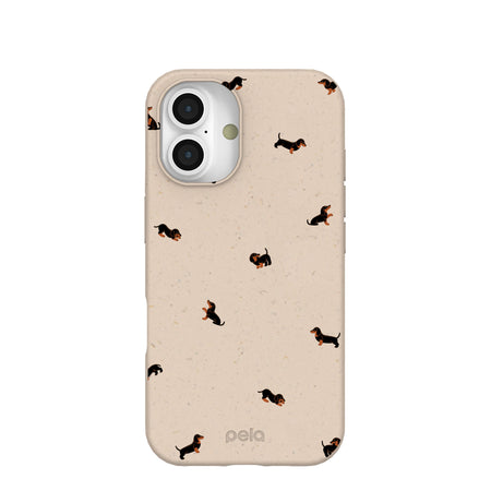 Seashell Lil Dachshunds iPhone 16 Case – Pela Case Seashell Lil Dachshunds iPhone 16 Case – Pela Case