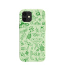 Coque d'entomologie linéaire vert sauge pour iPhone 12/iPhone 12 Pro
