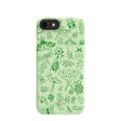 Coque d'entomologie linéaire vert sauge pour iPhone 6/6s/7/8/SE