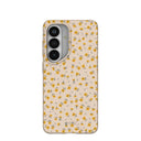 Coque Samsung Galaxy S26 à motif coquillage et petites fleurs jaunes