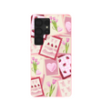 Coque Samsung Galaxy S25 Ultra avec lettres d'amour rose bonbon