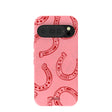 Coque rose bonbon à motif fer à cheval porte-bonheur pour Google Pixel 10/10 Pro