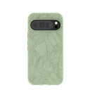 Coque Google Pixel 10 Pro XL à motif feuilles luxuriantes vert sauge