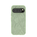 Coque Google Pixel 10/10 Pro à motif feuilles luxuriantes vert sauge
