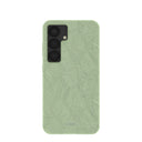 Coque Samsung Galaxy S25 à motif feuilles luxuriantes vert sauge