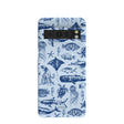 Coque bleu poudre pour Google Pixel 8 Pro, motif vie marine