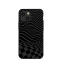 Coque iPhone 13 Mini à carreaux fondus noirs