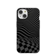 Coque iPhone 14 à carreaux noirs fondus