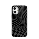 Coque iPhone 16 Plus à carreaux fondus noirs