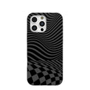 Coque iPhone 16 Pro Max à carreaux fondus noirs