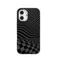 Coque iPhone 16 à carreaux noirs fondus