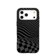 Black Melted Checkers iPhone 17 Pro Max Case