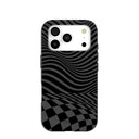 Black Melted Checkers iPhone 17 Pro Case