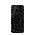 Coque Samsung Galaxy S22 à motif damier noir fondu