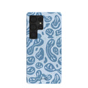 Powder Blue Melting Faces Samsung Galaxy S25 Ultra Case