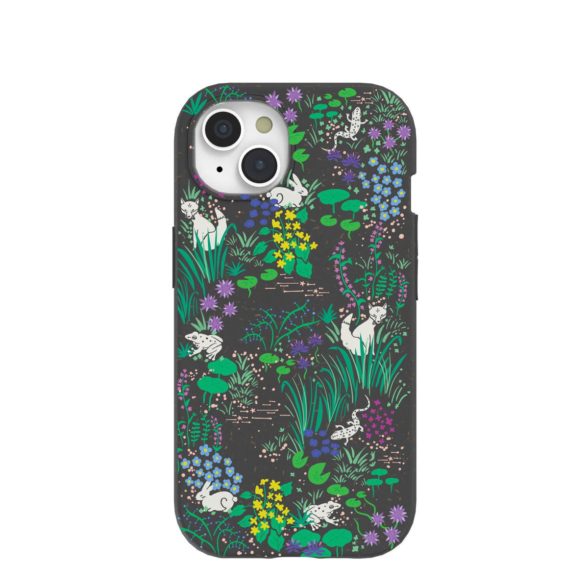 Black Midnight Pond iPhone 15 Case