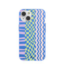 Electric Blue Mixed Up iPhone 14 Case