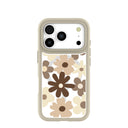 Coque transparente pour iPhone 17 Pro, motif coquelicot moka et London Fog Ridge (MagSafe inclus)