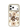 Coque transparente pour iPhone 17 Pro Max, motif coquelicot moka et London Fog Ridge (MagSafe inclus)