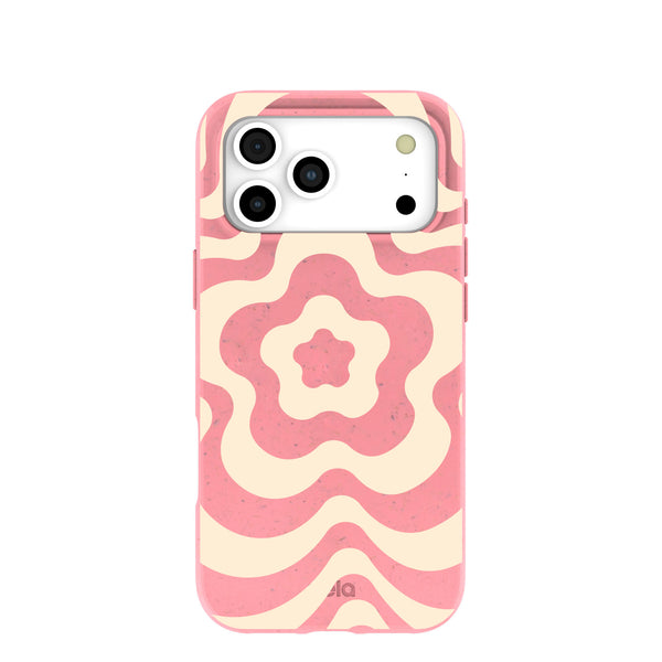 iPhone17 pro カラフルフラワーケース ピンク Bubblegum Pink Morning Flower iPhone 17 Pro Max Case – Pela Case