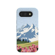 Coque Google Pixel 10a « Montagnes et fleurs bleu poudré »