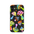 Coque iPhone 11 Black Mushroom Party