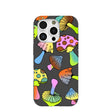 Black Mushroom Party iPhone 16 Pro Case