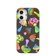 Coque iPhone 16 Black Mushroom Party