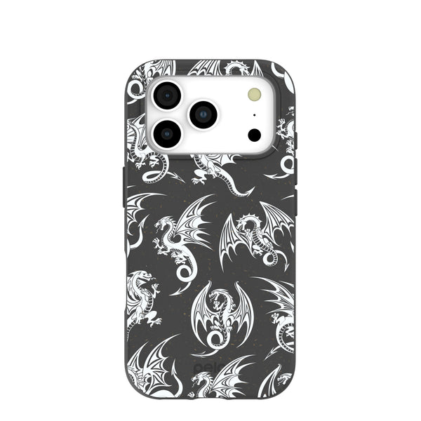 Black Mythical Dragons iPhone 17 Pro Case – Pela Case