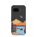 Coque Google Pixel 9a à motif de sentiers nocturnes noirs