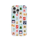Powder Blue Noel Stamps iPhone 14 Pro Max Case